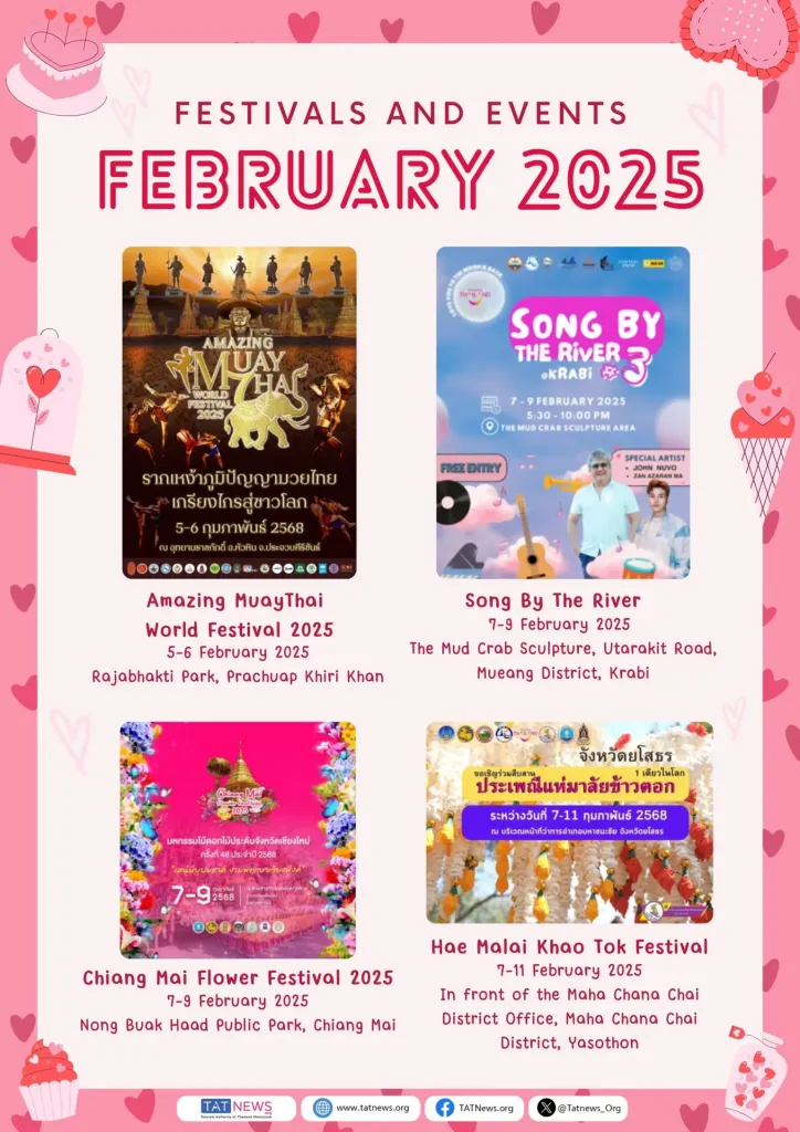 Evenementen Thailand februari 2025